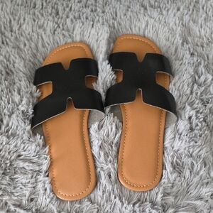 2 For $20. Amazon Black and Tan Women's Sandals